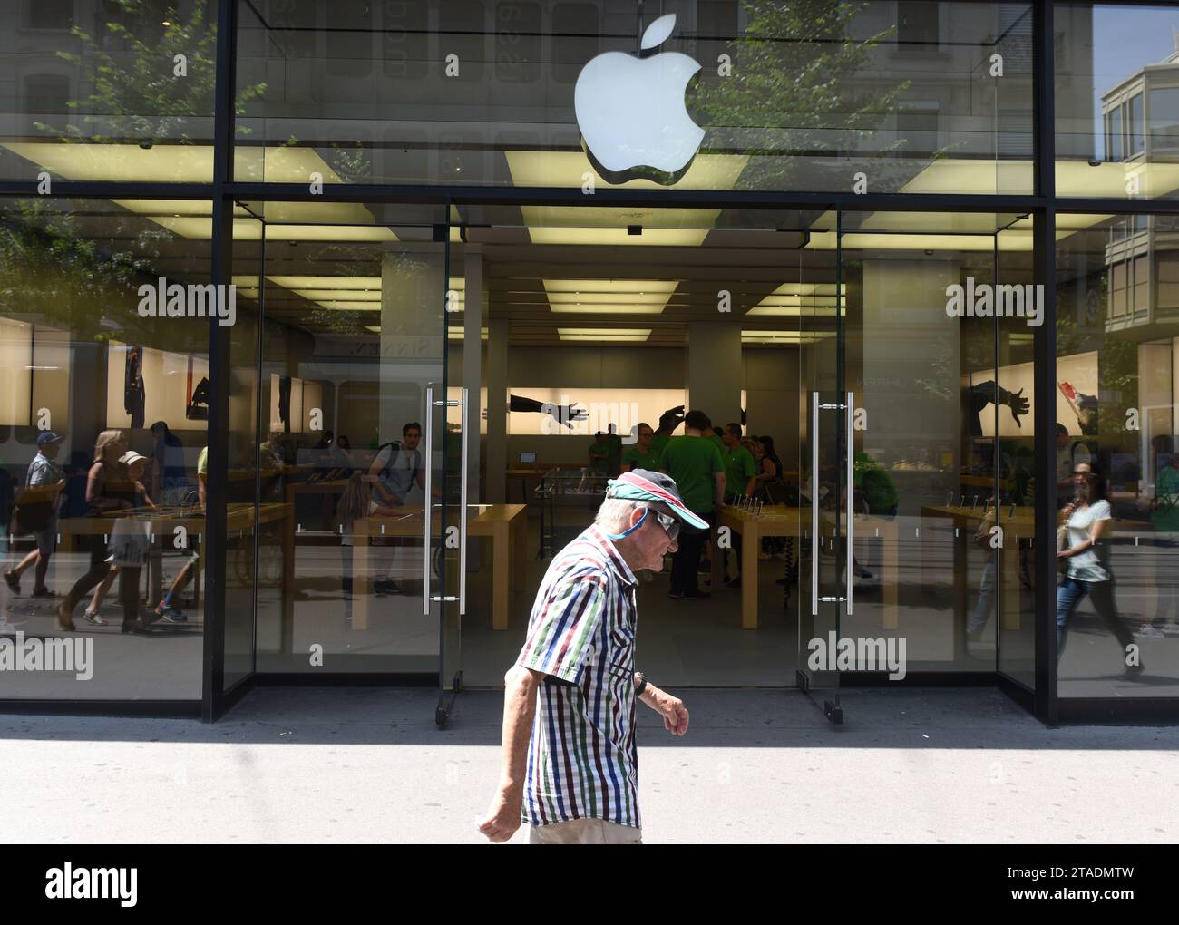 Zurich, Switzerland June 03, 2017 Apple store on the Bahnhofstrasse