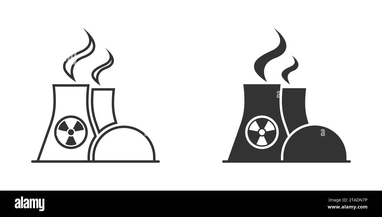 Nuclear power plant icon. Vector illustration Stock Vector