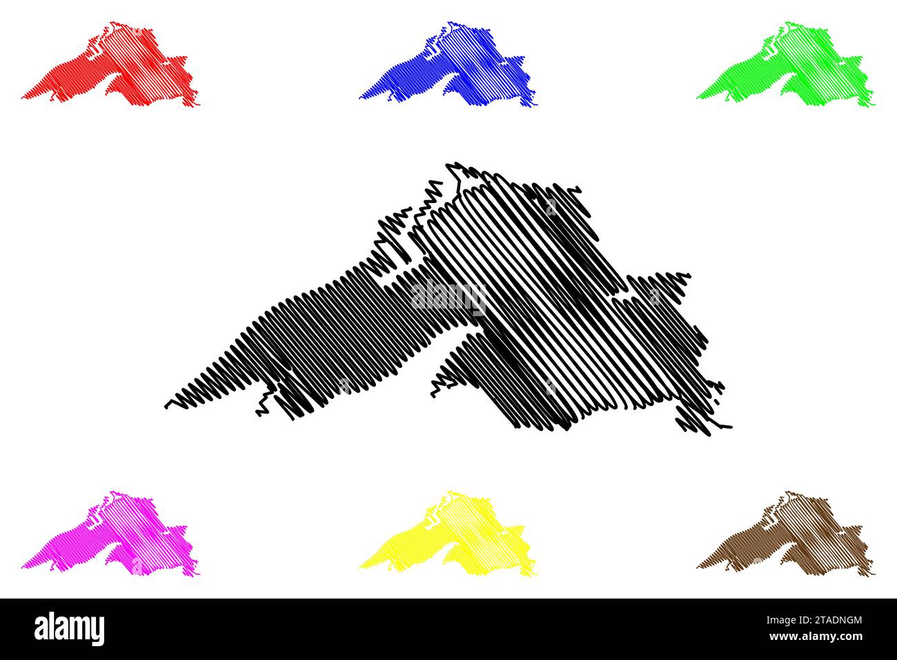 Lake Superior Canada United States - Lake Superior Canada United States North America Us Great Lakes Map Vector Illustration Scribble Sketch Map 2TADNGM 