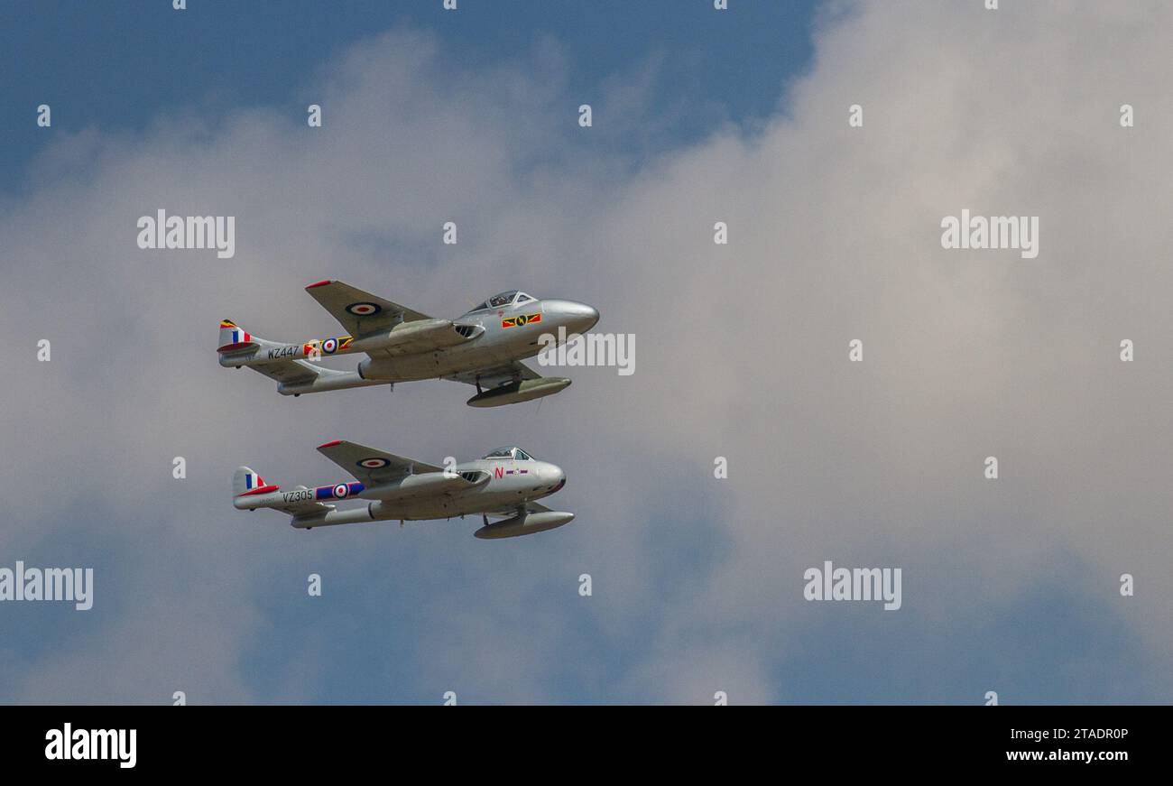 Vampire Jet Fighter RIAT Stock Photo