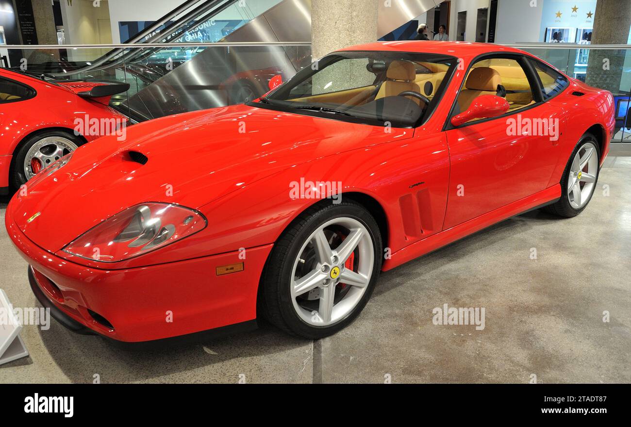 2002 Ferrari 575M Maranello, auction estimate $350,000-400,000, on display at Sotheby's in New York, NY on November 30, 2023. (Photo by Stephen Smith/SIPA USA) Stock Photo