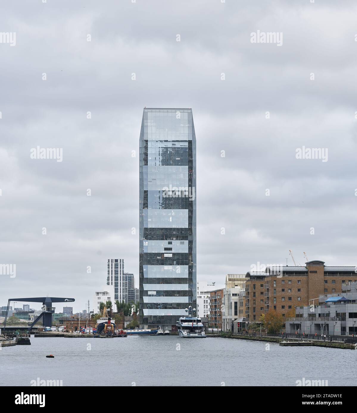 Dollar Bay, a block of river Thames waterside apartments at Canary