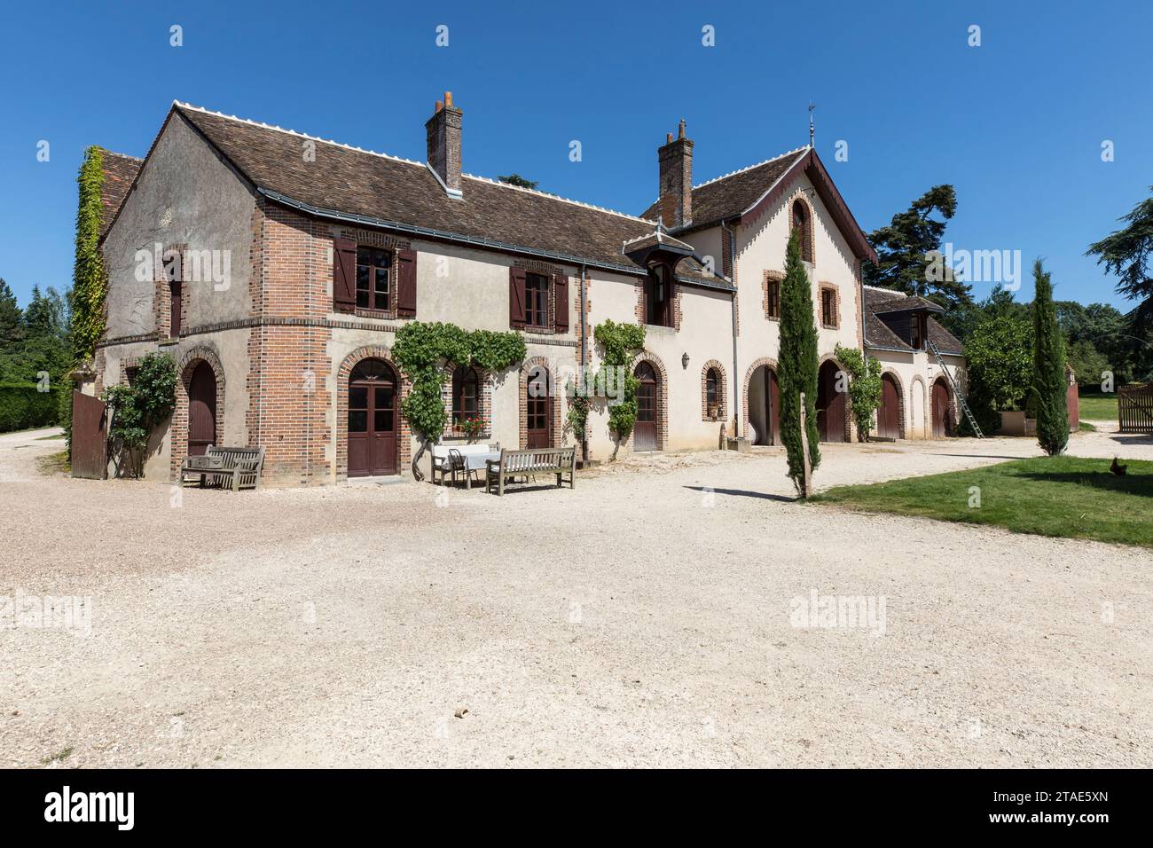 France, Indre et Loire, NeuvillesurBrenne, Valbrenne castle, the 19th