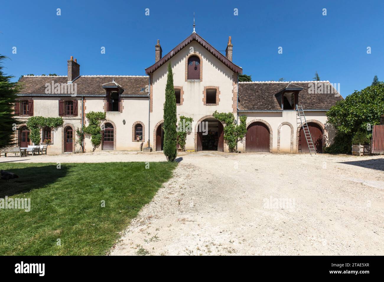 France, Indre et Loire, NeuvillesurBrenne, Valbrenne castle, the 19th