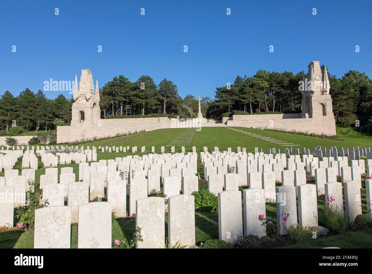 France, Pas de Calais, Etaples sur mer, british military cemetery from World War I Stock Photo