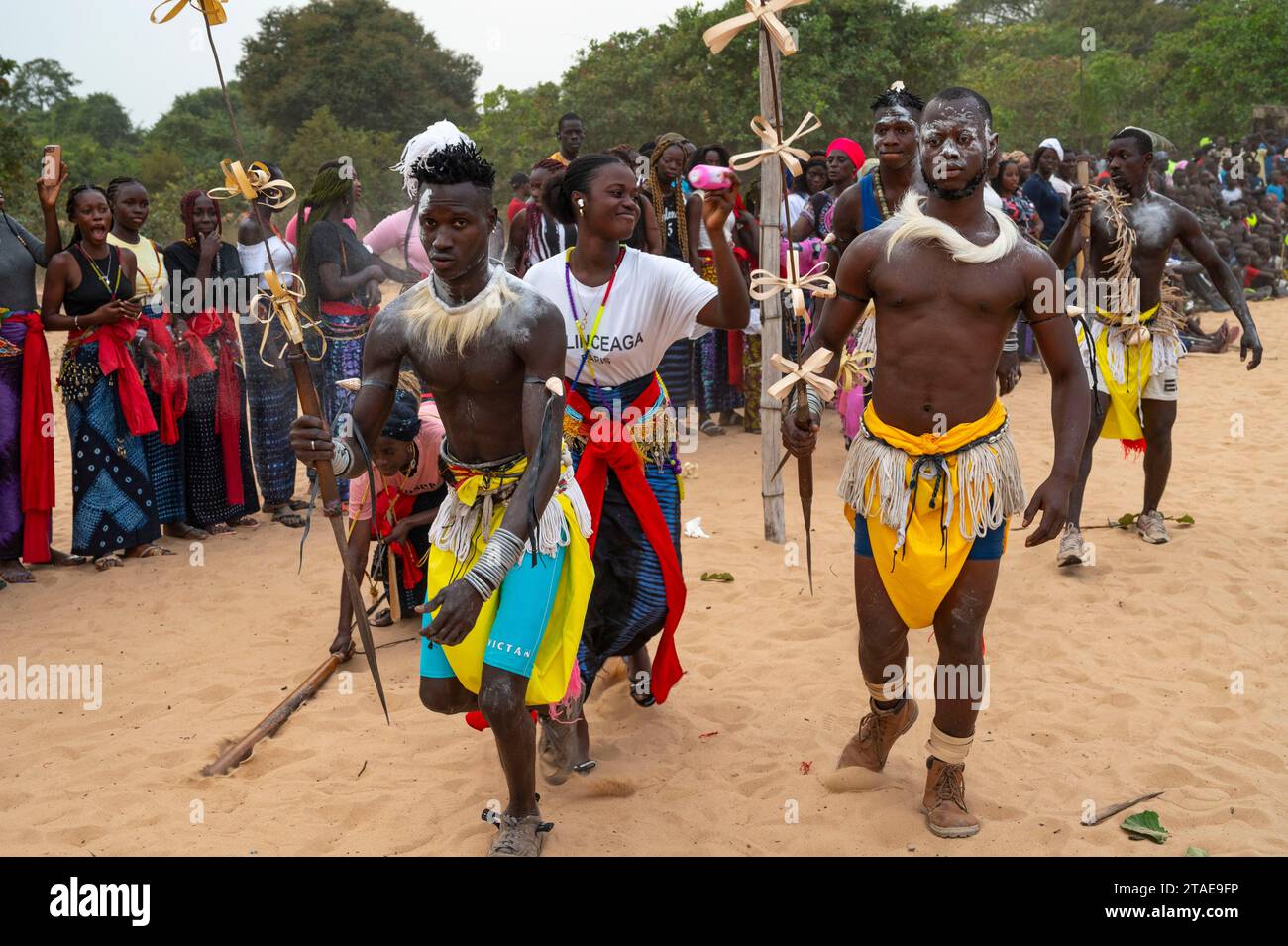 Diola Senegal, Casamance, Cap Kirring, ceremony preceding the traditional ...