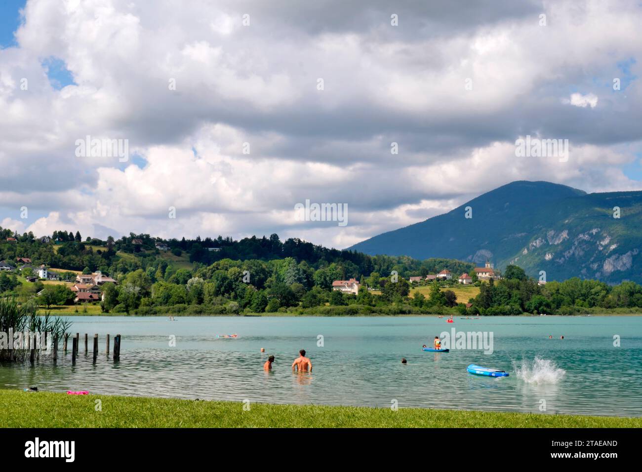 France, Savoie, Lepin le Lac, Aiguebelette lake Stock Photo