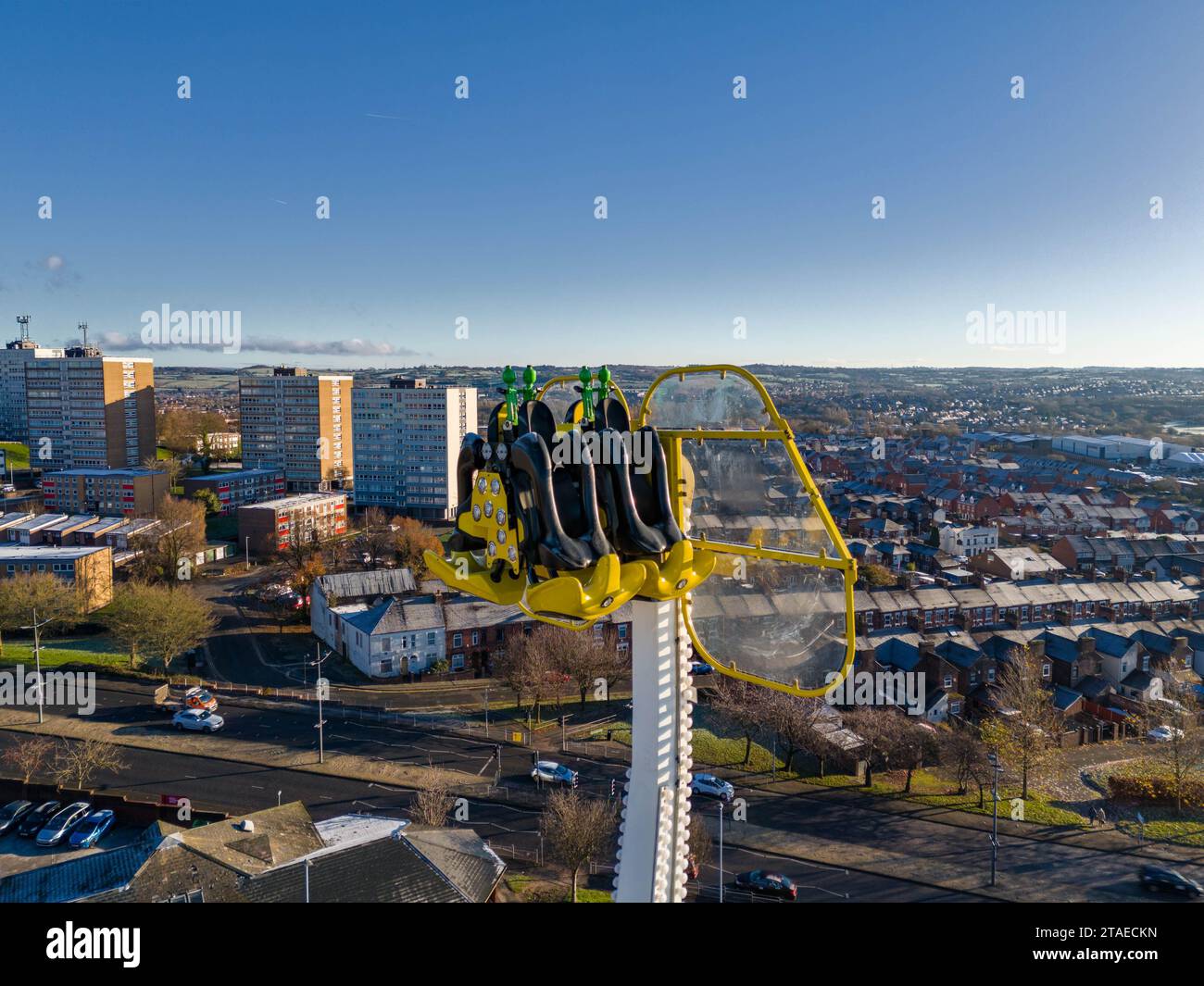 Stoke On Trent, Winter Wonderland Aerial Drone Birdseye View DJI Mini 4 Pro , Top Quality Stock Photo