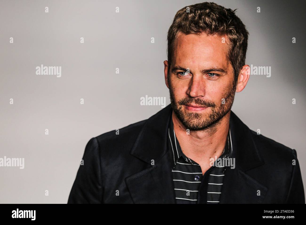 ATTENTION EDITOR - FILE PHOTO FROM 03/21/2013 - SÃO PAULO, SP, 03/21/2013 - SÃO PAULO FASHION WEEK - PAUL WALKER - Ten years since the death of North American actor Paul Walker this Thursday, November 30, 2023 in file photo the actor Paul Walker during the Colcci Spring-Summer 2013/14 collection fashion show at São Paulo Fashion Week (SPFW) in Ibirapuera Biennial Pavilion in the southern region of the city of São Paulo on March 21, 2013. Credit: Brazil Photo Press/Alamy Live News Stock Photo