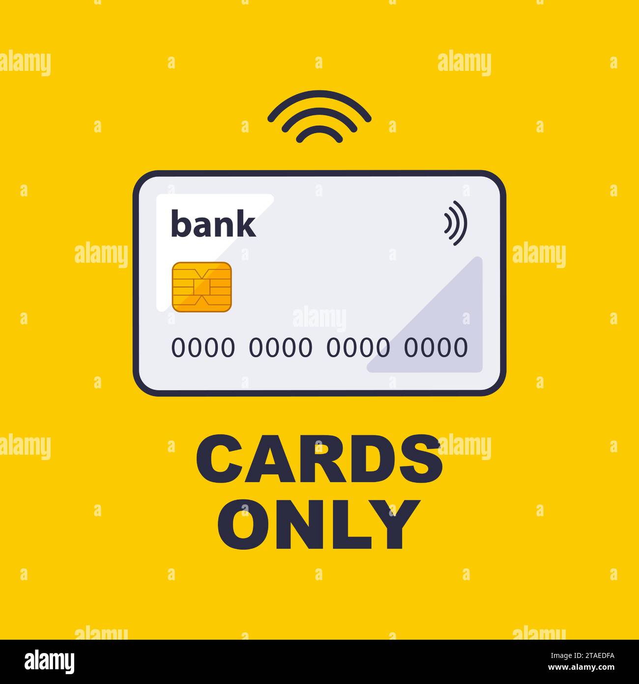 icon payment only by bank card. flat vector illustration Stock Vector ...