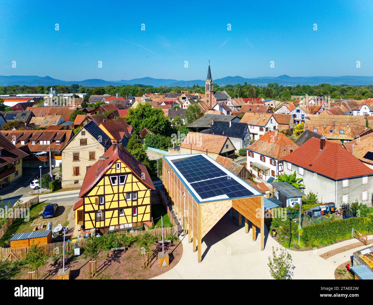 France, Bas Rhin, the Ried, Muttersholtz, French capital of ...
