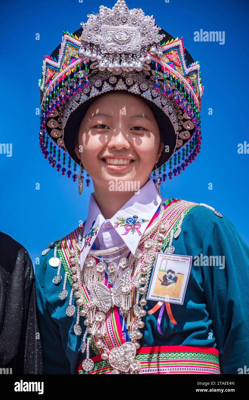 France, Guyana, Cacao (village), H'Mông New Year ceremony in