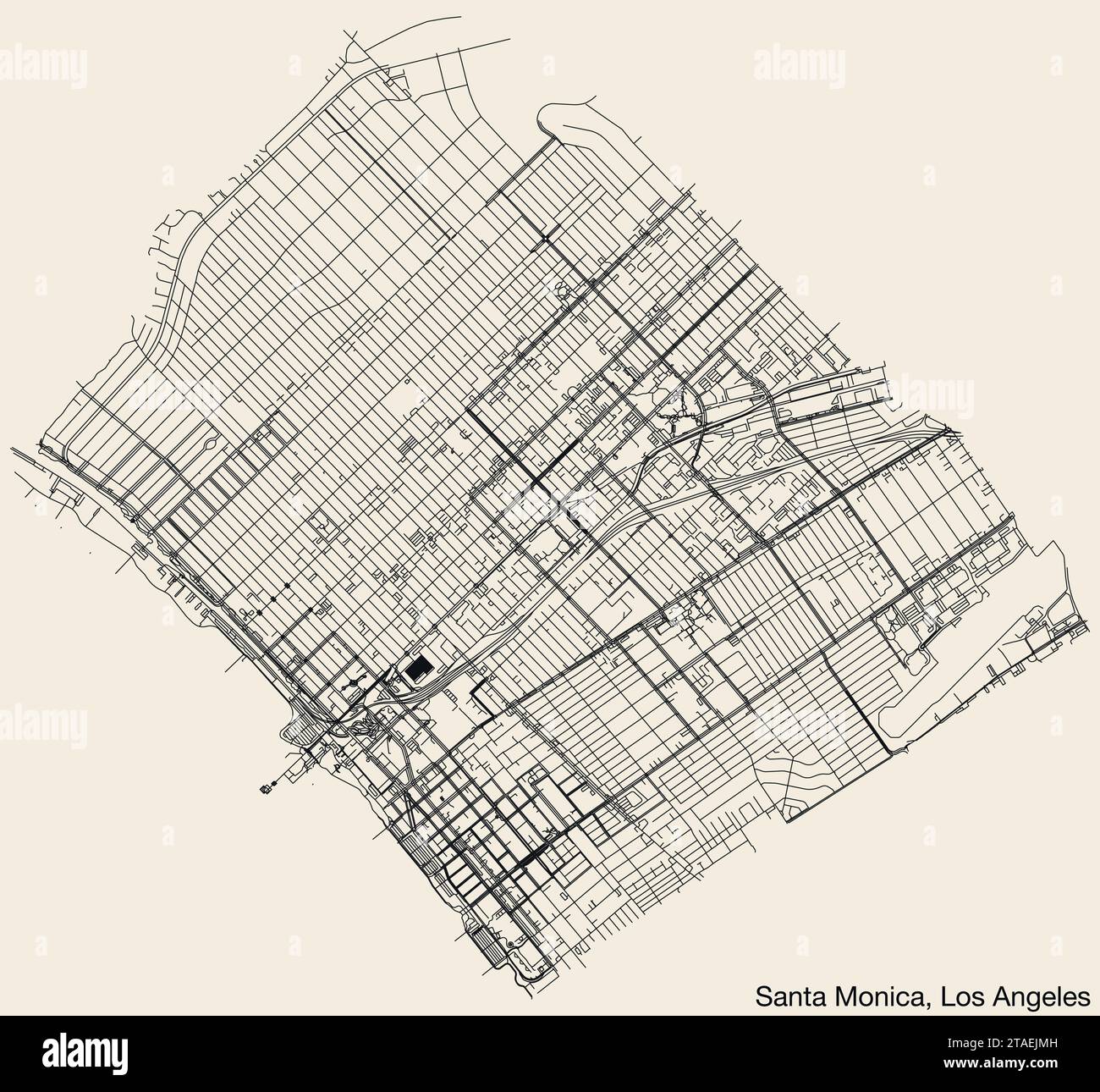 Street roads map of the city of santa monica los angeles city council