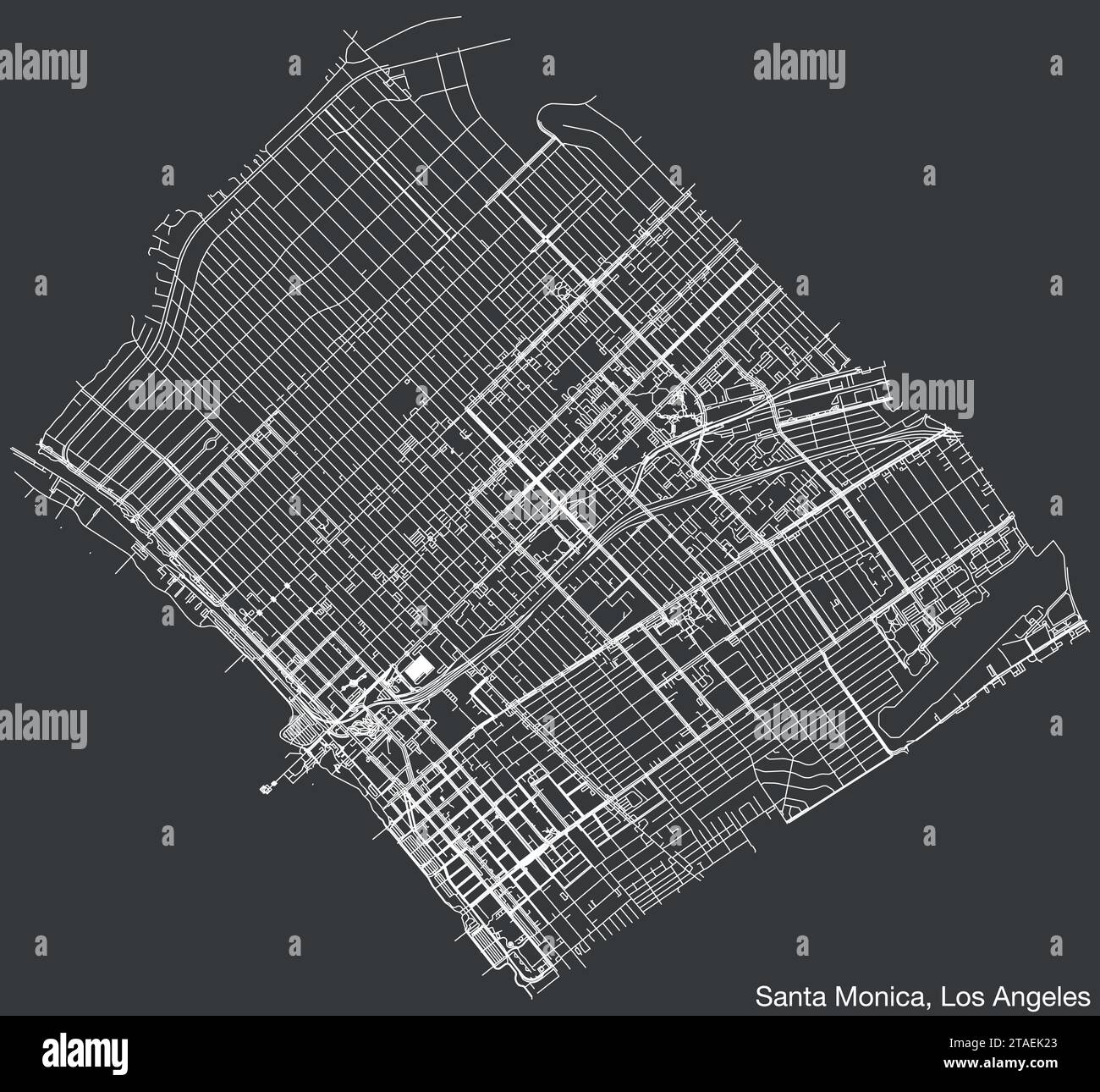 Street roads map of the city of santa monica los angeles city council