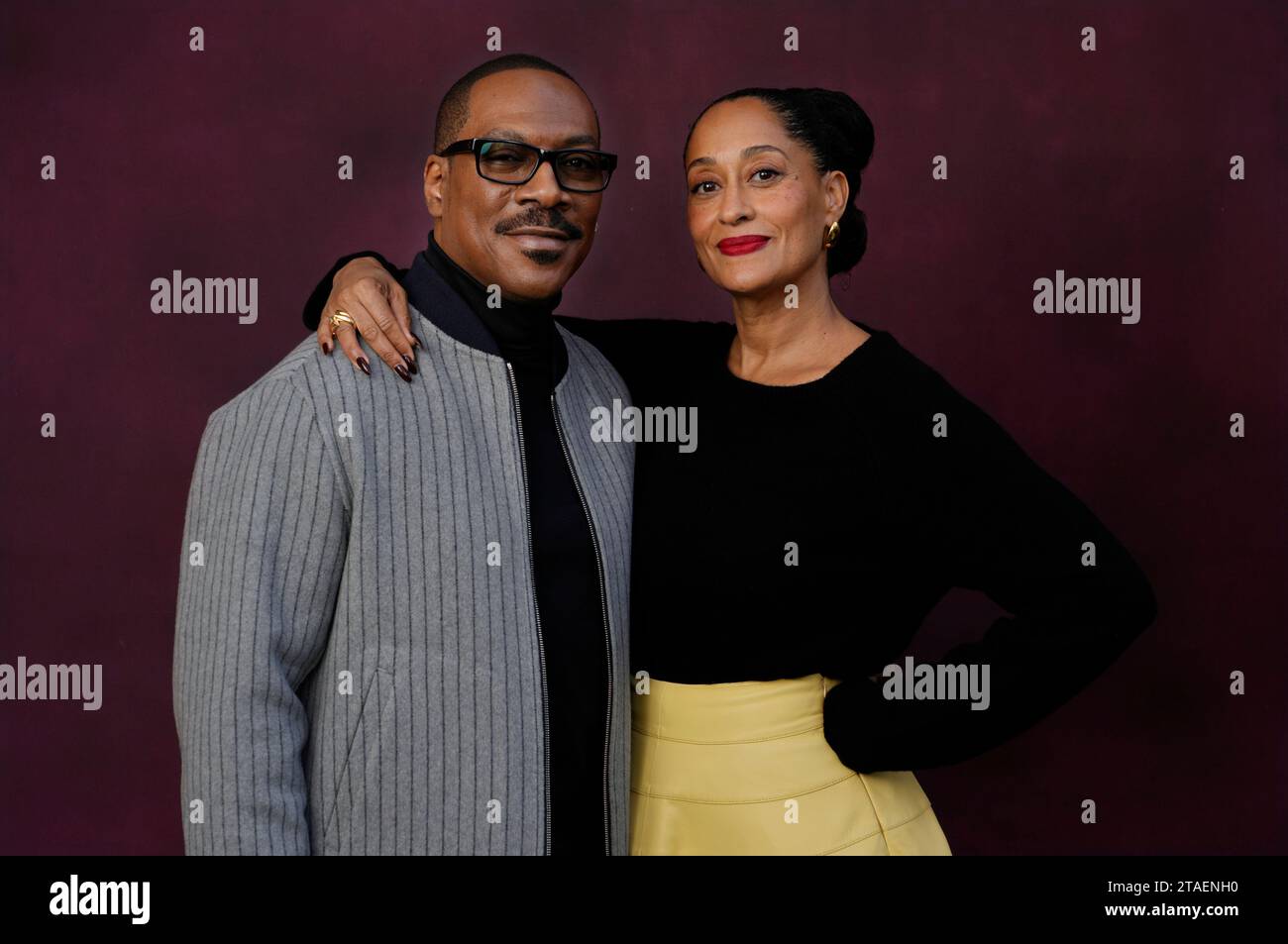 Eddie Murphy, left, and Tracee Ellis Ross, cast members in "Candy Cane