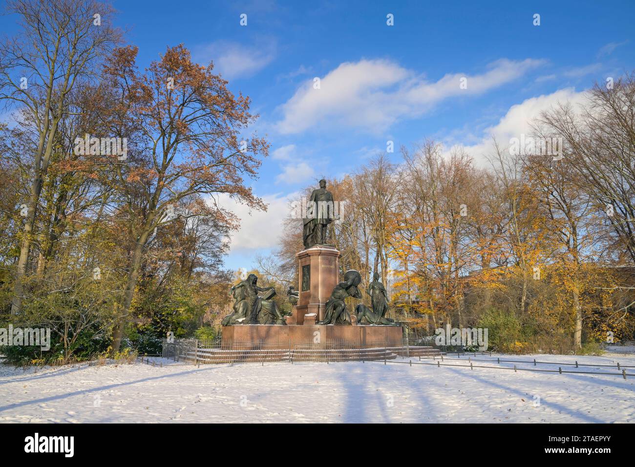 Winter, Schnee, Bismarck Nationaldenkmal, Großer Stern, Tiergarten