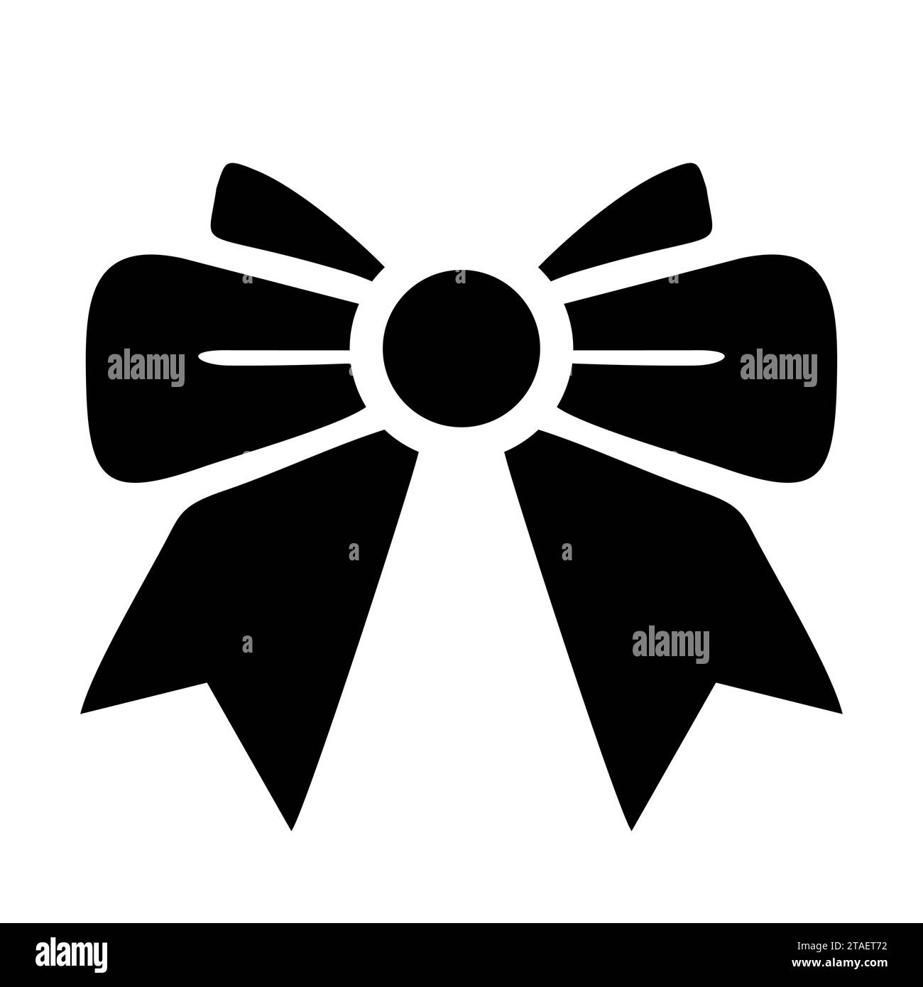 Cute bowntie ribbon icon Royalty Free Vector Image