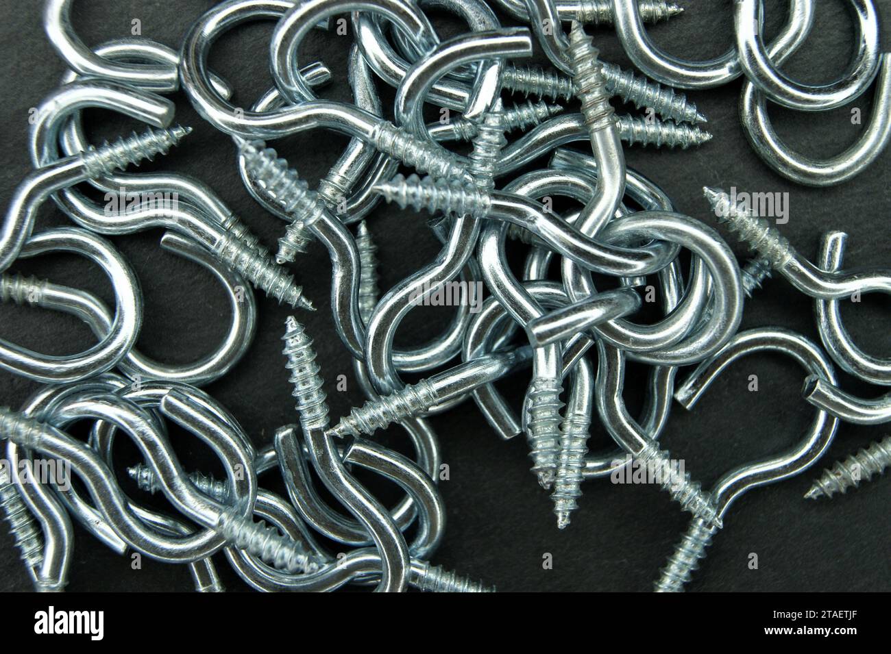 Metal hooks steel equipment in the reinforcement workshop manufacturing at  an industrial enterprise Stock Photo - Alamy