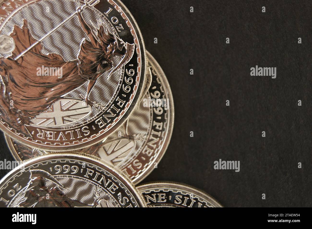 Precious metal and investments. Pure silver investment coins Britain