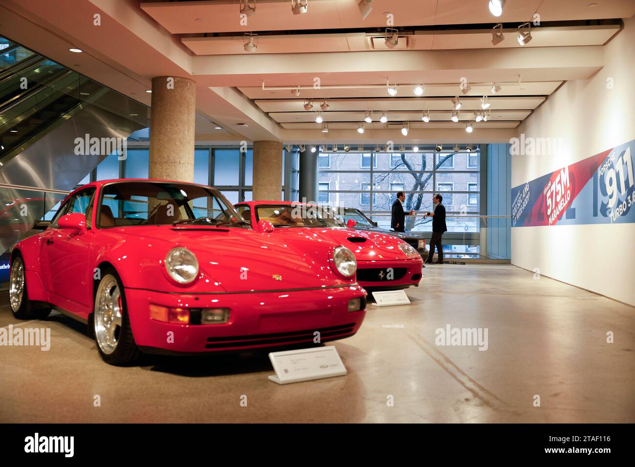 New York, United States. 30th Nov, 2023. A 2002 Ferrari 575M Maranello and other luxury cars are on display as some of the many highlights from Sotheby's Luxury Sales at Sotheby's in New York City on Thursday, November 30, 2023. Photo by John Angelillo/UPI Credit: UPI/Alamy Live News Stock Photo