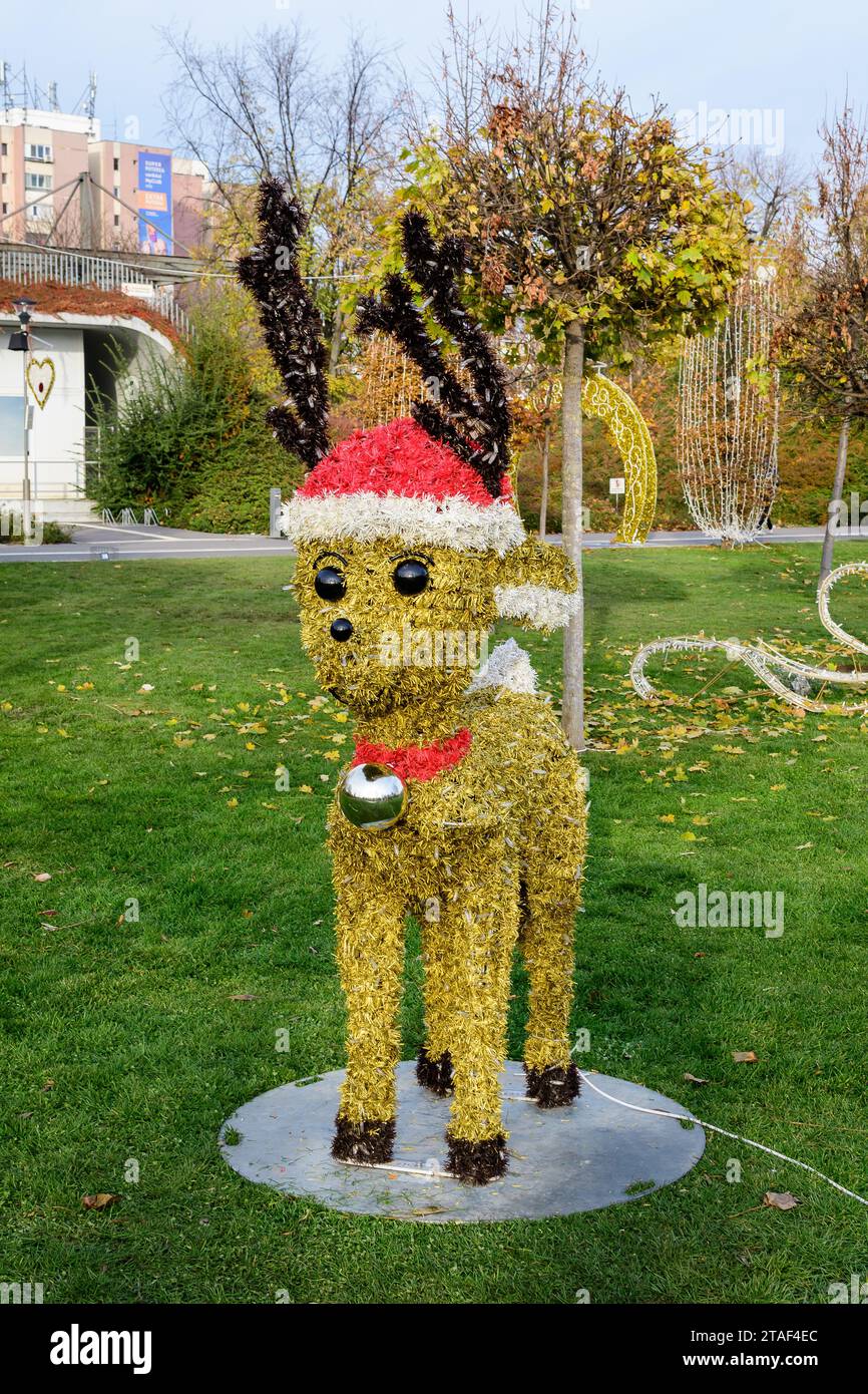 Bucharest, Romania, 30 November 2023: Colorful vintage winter