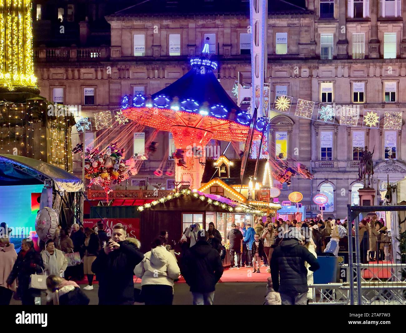 Christmas lights and fairground rides open for the festive season at