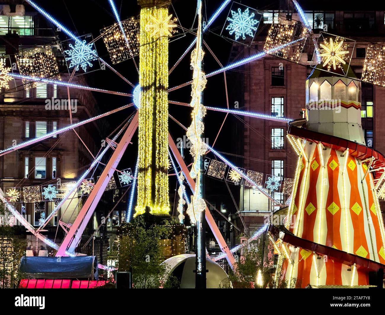 Christmas lights and fairground rides open for the festive season at