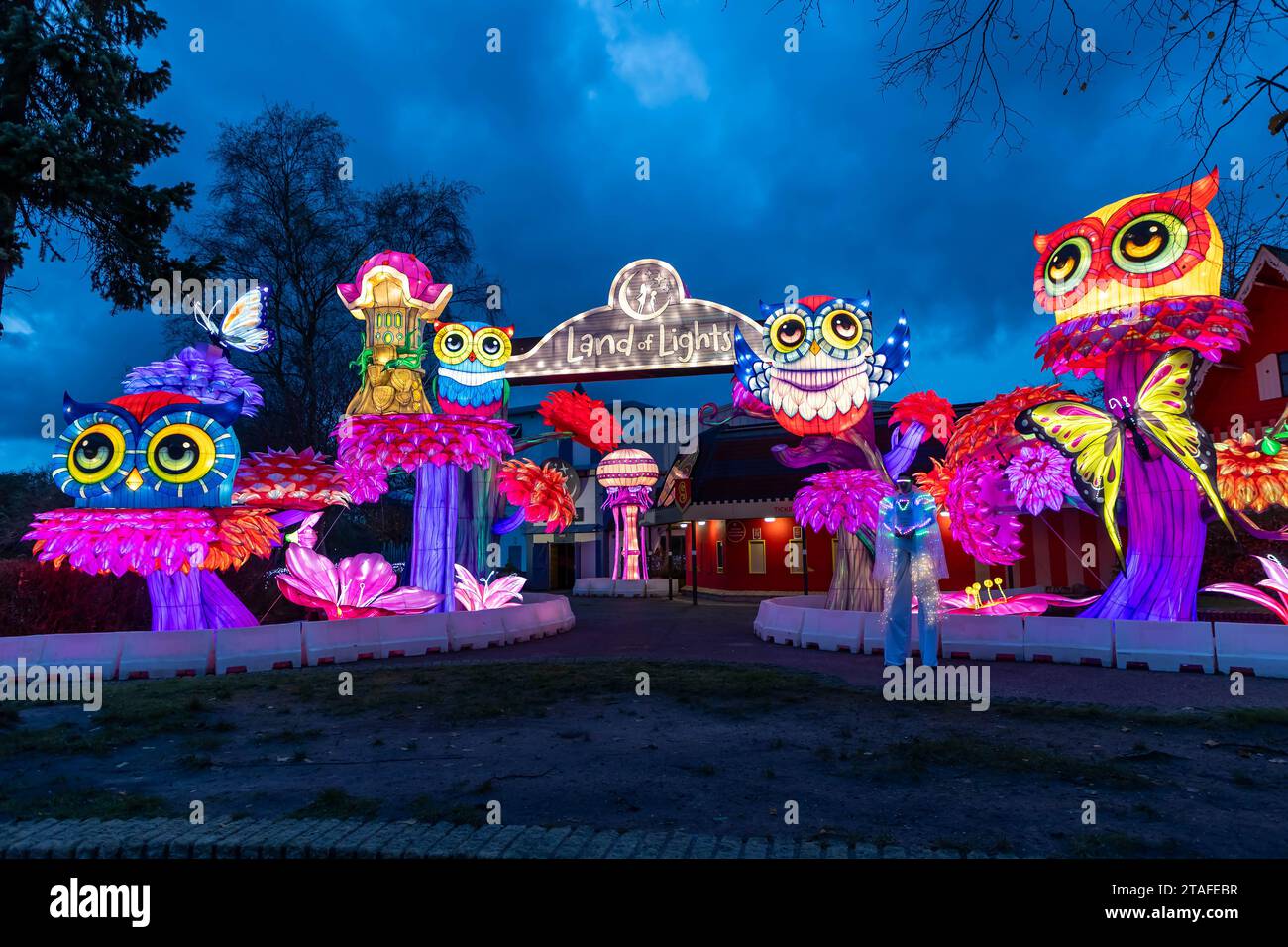 Gulliver's World Theme Park in Warrington held a Land of Lights walkway in aid of BBC Children in Need Stock Photo