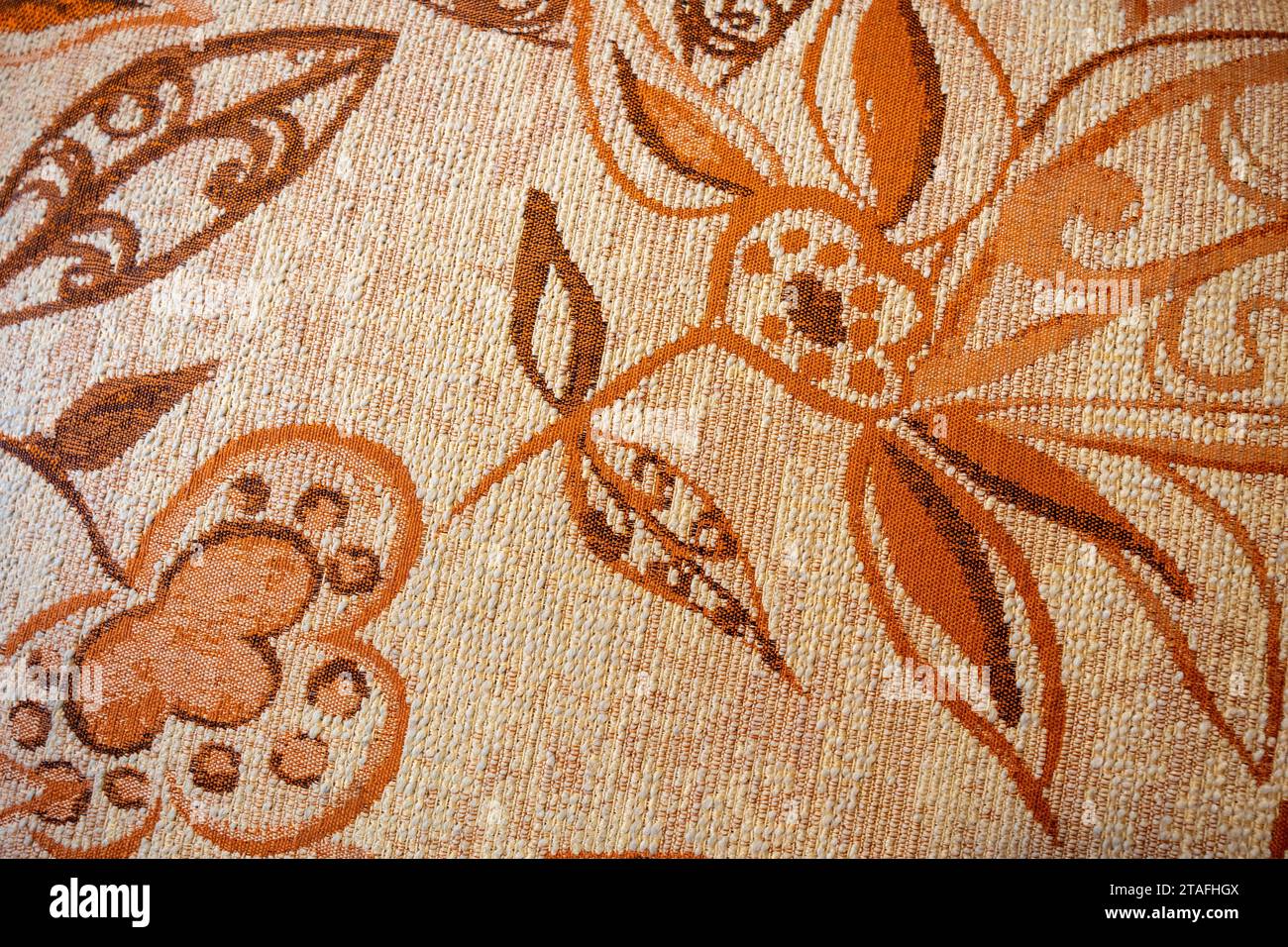 photo of fabric texture with design Stock Photo
