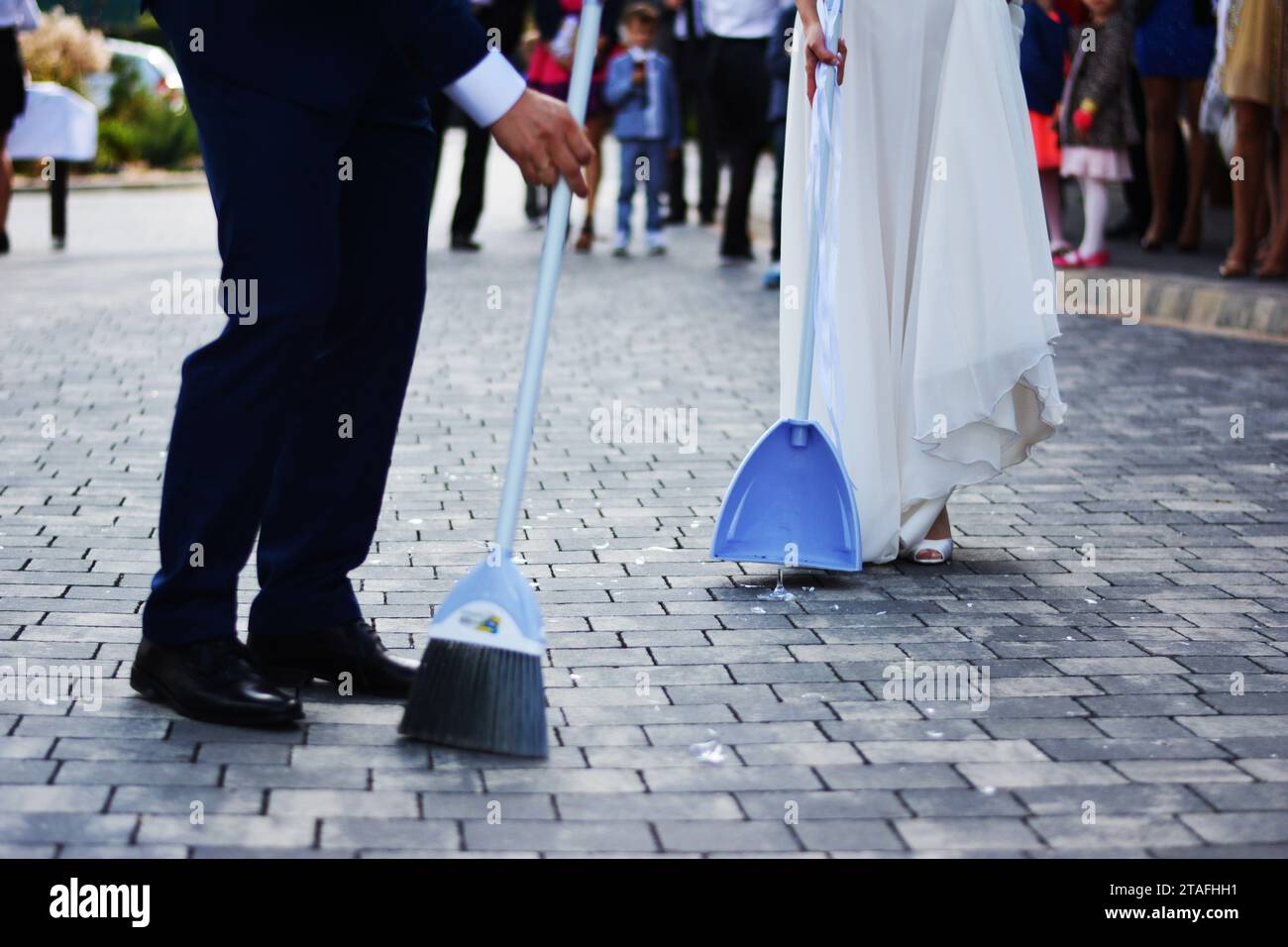 breaking the glass, polish wedding tradition Stock Photo Alamy