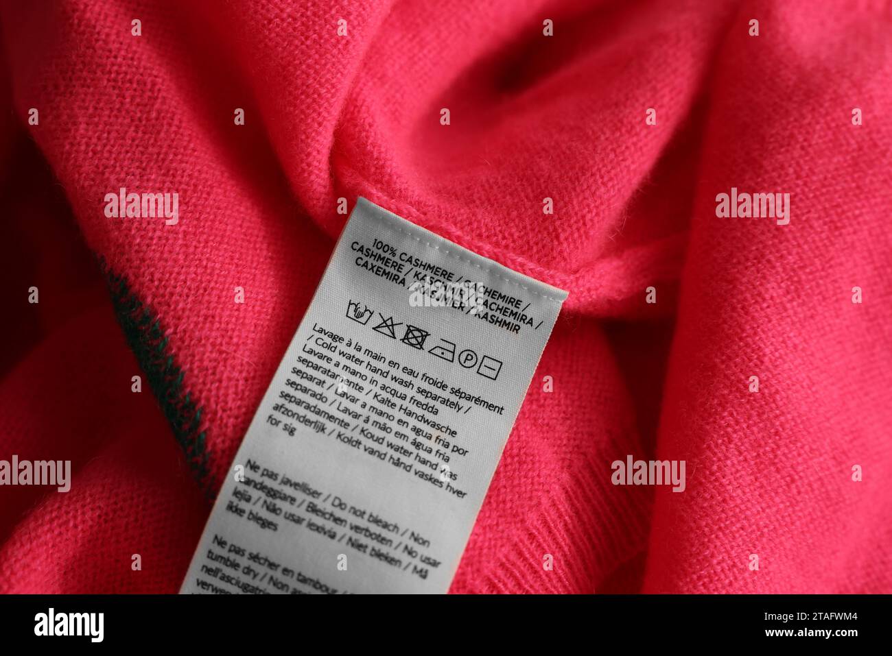 Clothing label in different languages hi-res stock photography and ...