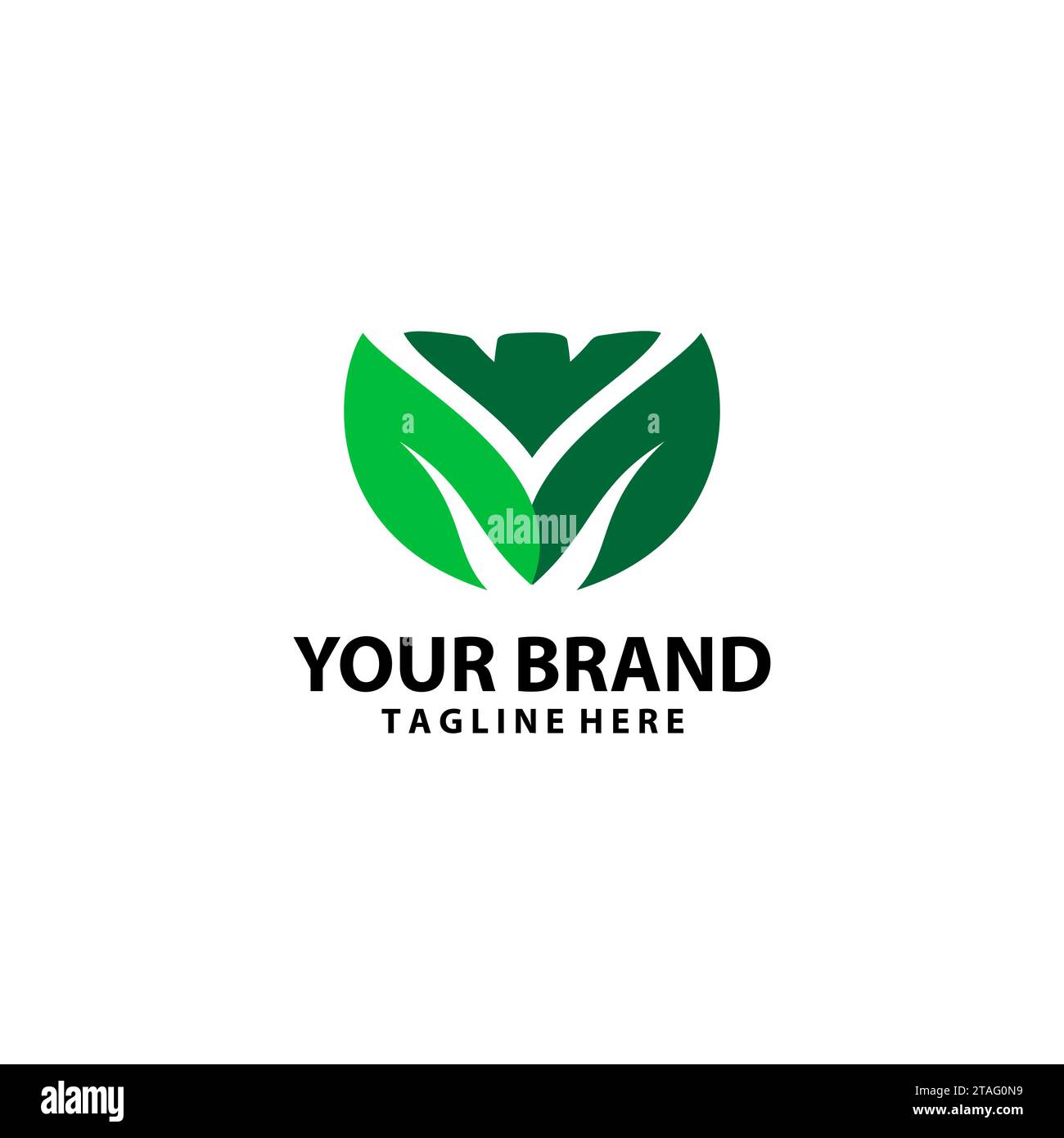 green leaf abstract letter M logo design vector Stock Vector Image ...