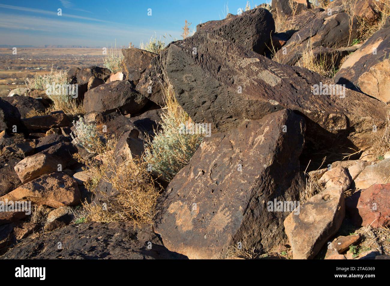 Petroglyphs, Tome Hill Park, El Camino Real de Tierra Adentro National Historic Trail, New