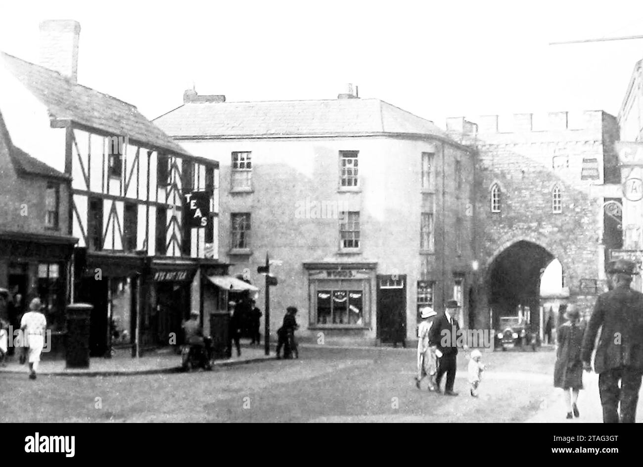 Chepstow Town Gate, early 1900s Stock Photo Alamy