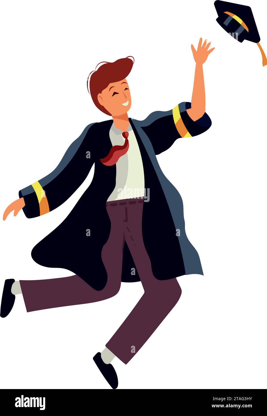 Isolated boy graduation cap Cut Out Stock Images & Pictures - Alamy