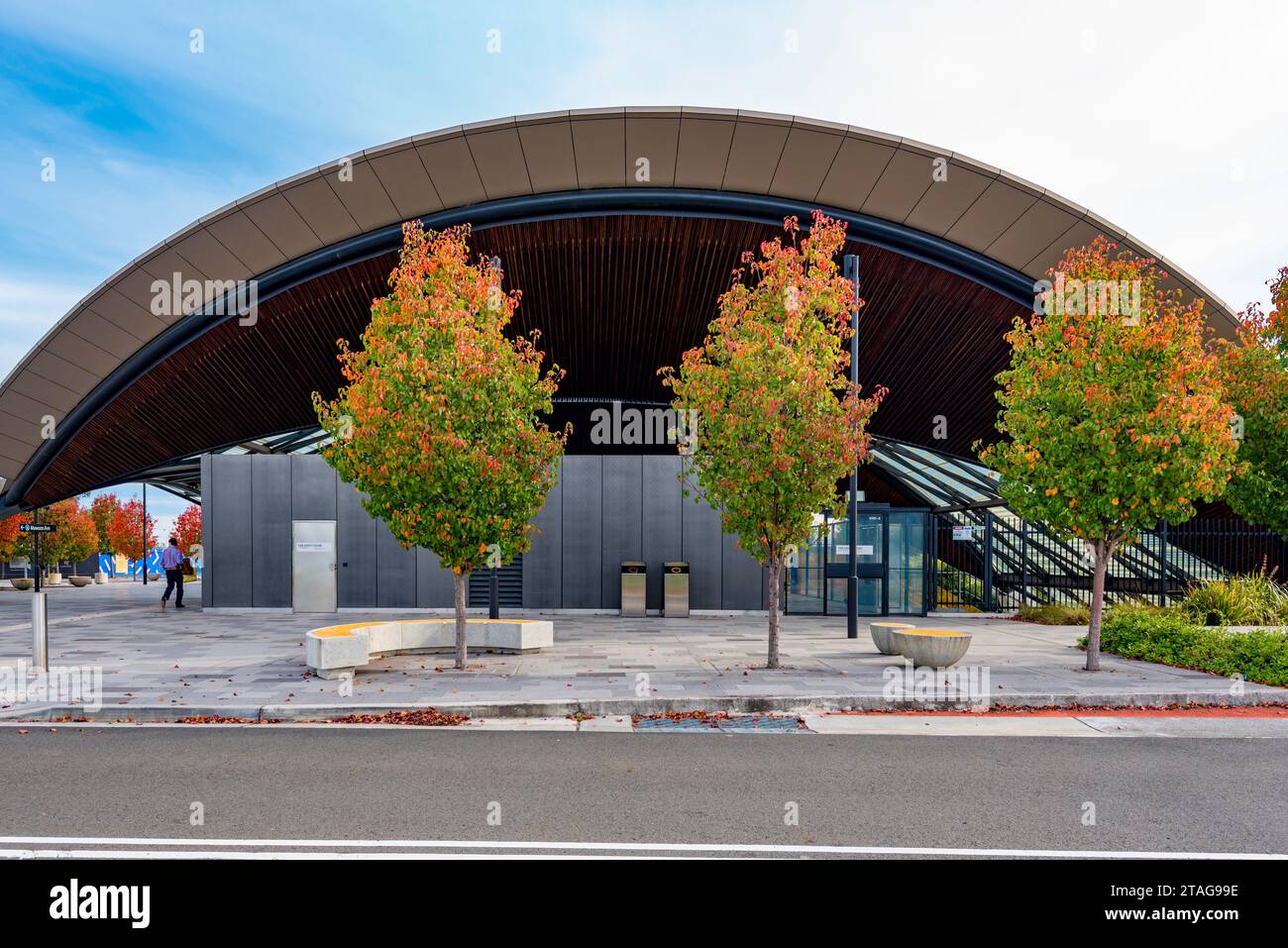 Exterior detail images of Bella Vista Railway Station on the Metro