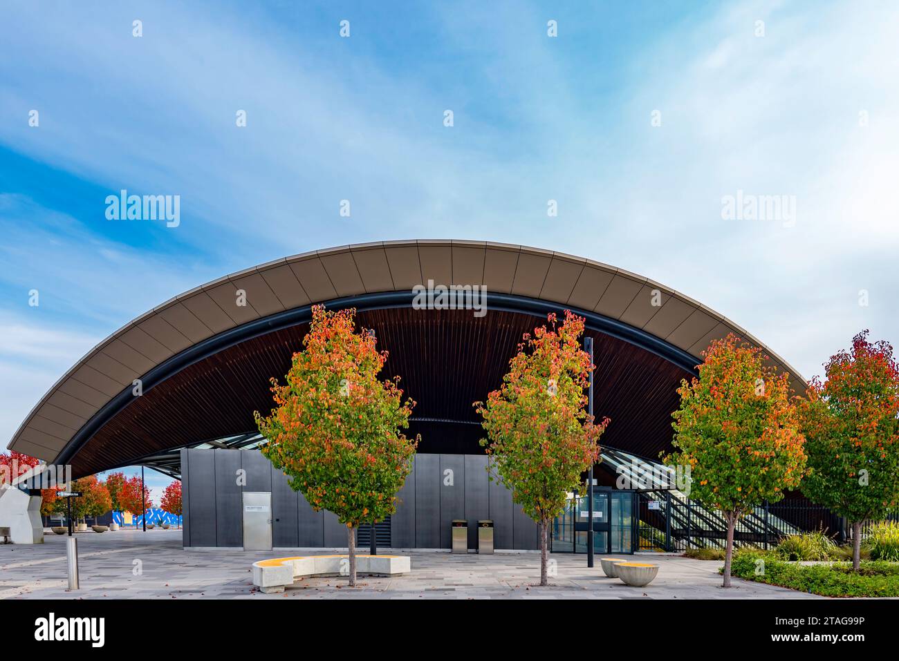 Exterior detail images of Bella Vista Railway Station on the Metro