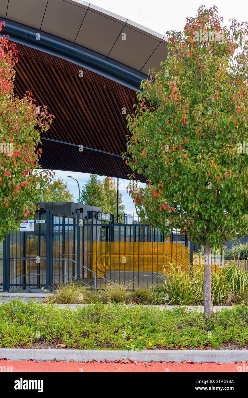 Exterior detail images of Bella Vista Railway Station on the Metro