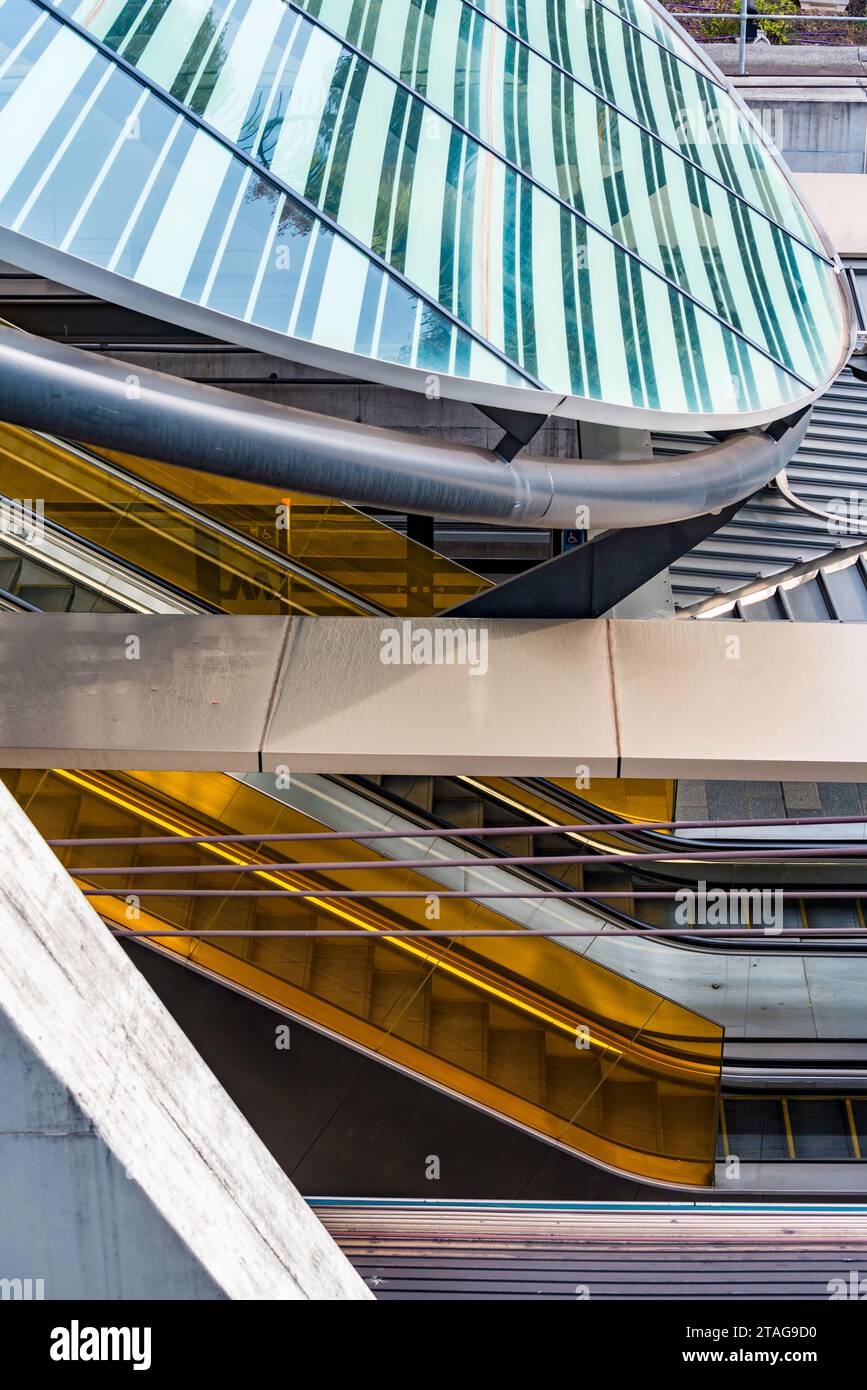 Exterior detail images of Bella Vista Railway Station on the Metro