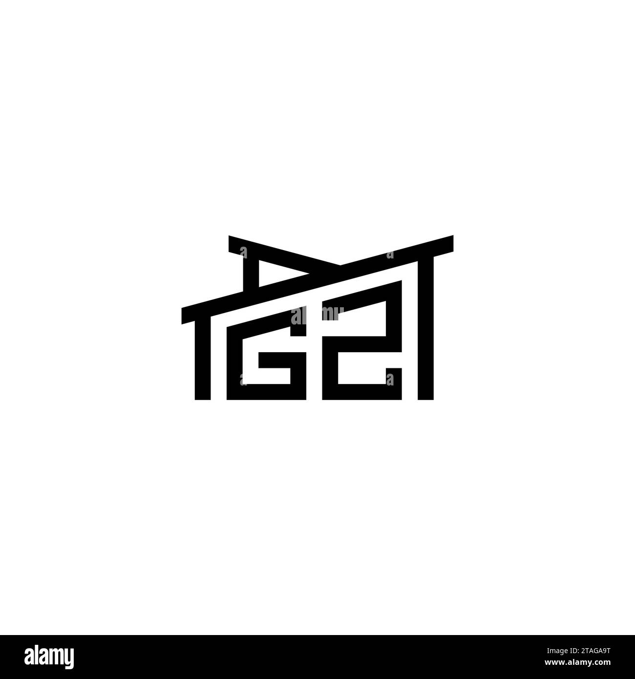 GZ Initial Letter in Real Estate Logo concept.eps GZ Initial Letter in Real Estate Logo concept Stock Vector