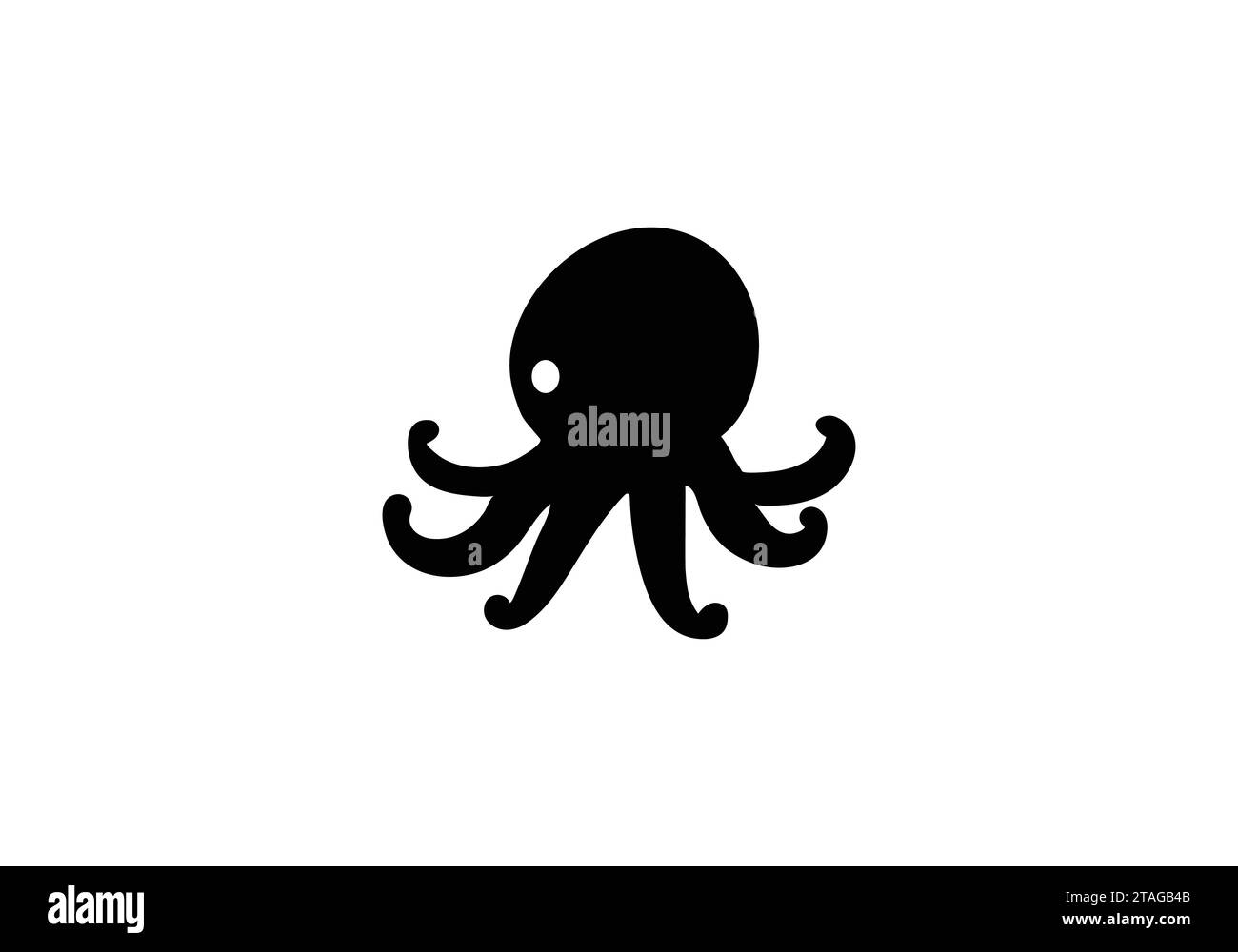 Blanket Octopus minimal style icon illustration design Stock Vector