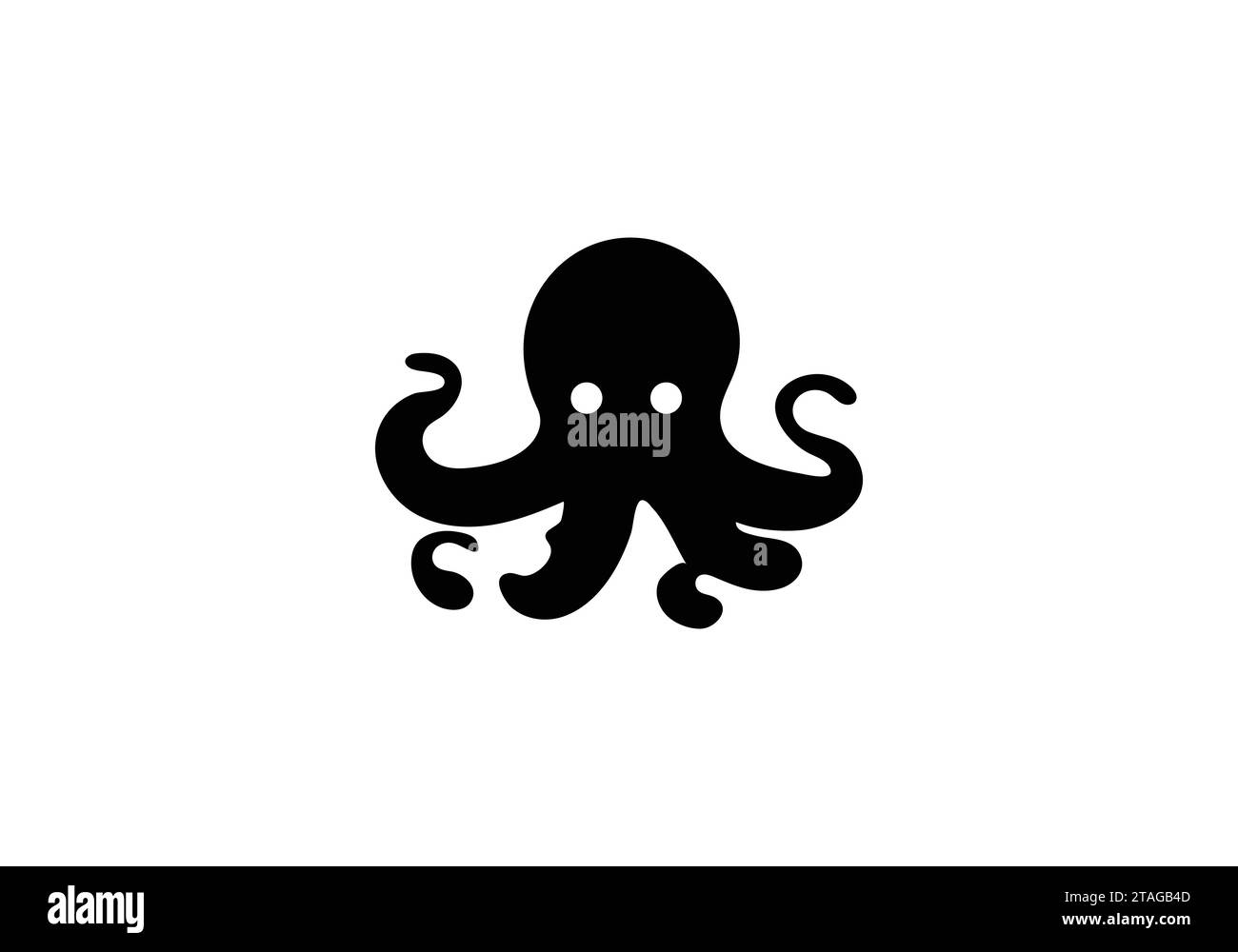 Blanket Octopus minimal style icon illustration design Stock Vector