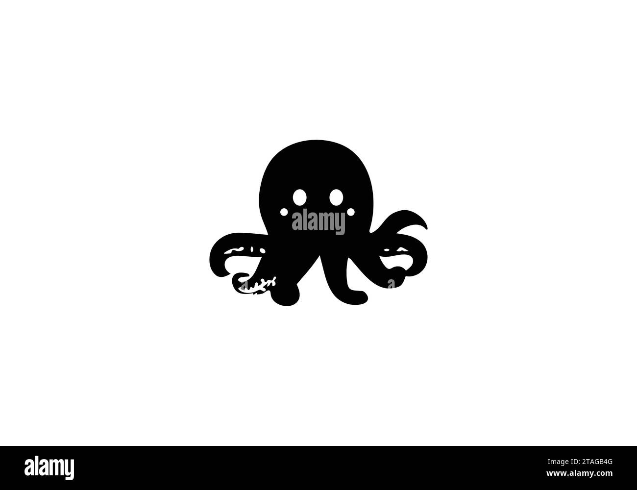 Blanket Octopus minimal style icon illustration design Stock Vector