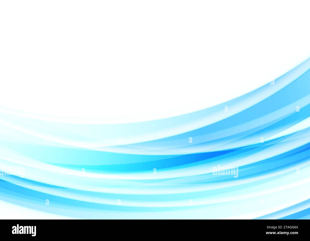 Blue blurred smooth waves abstract background. Vector design Stock ...
