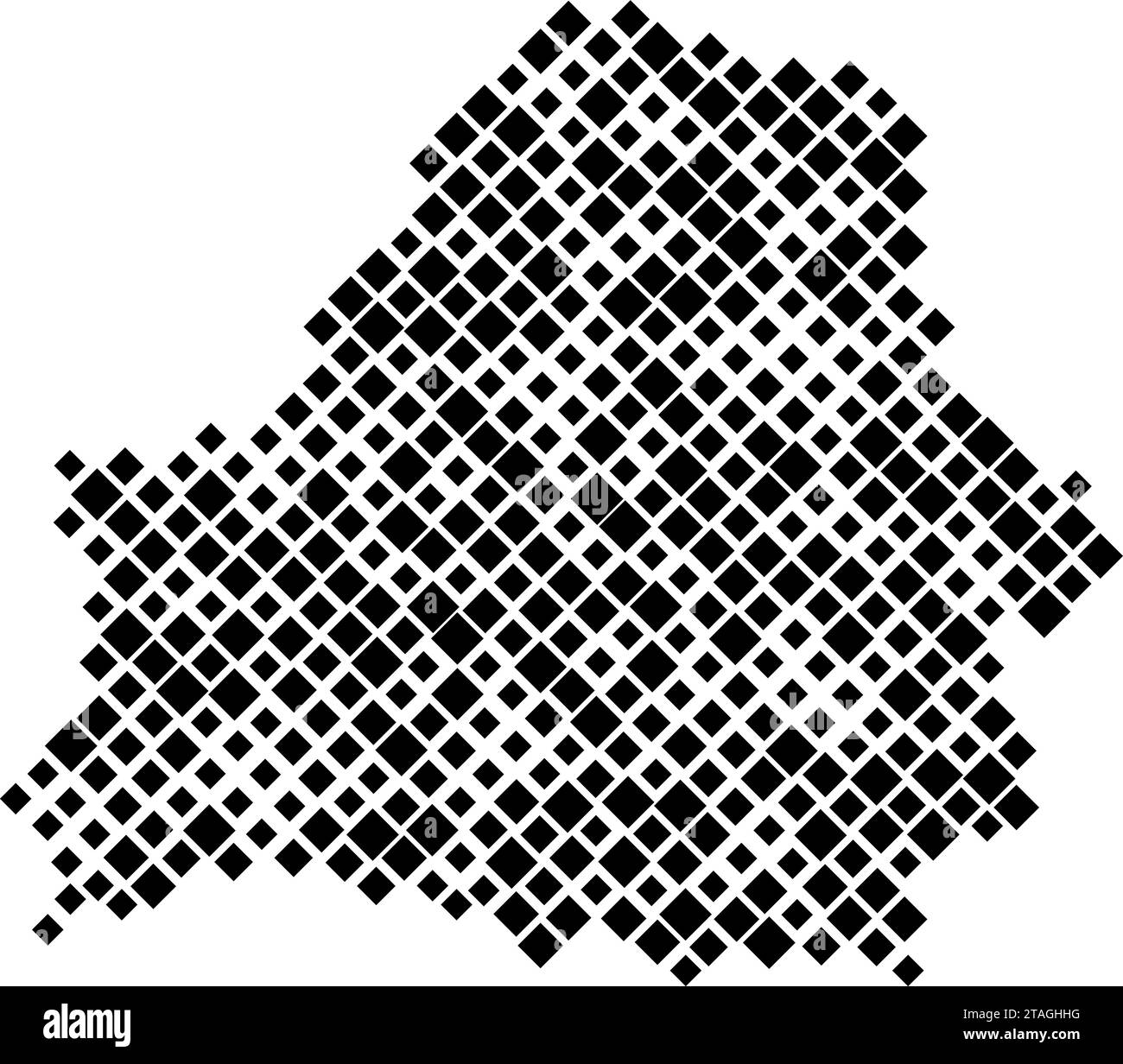 Belarus map from pattern of black rhombuses of different sizes. Vector