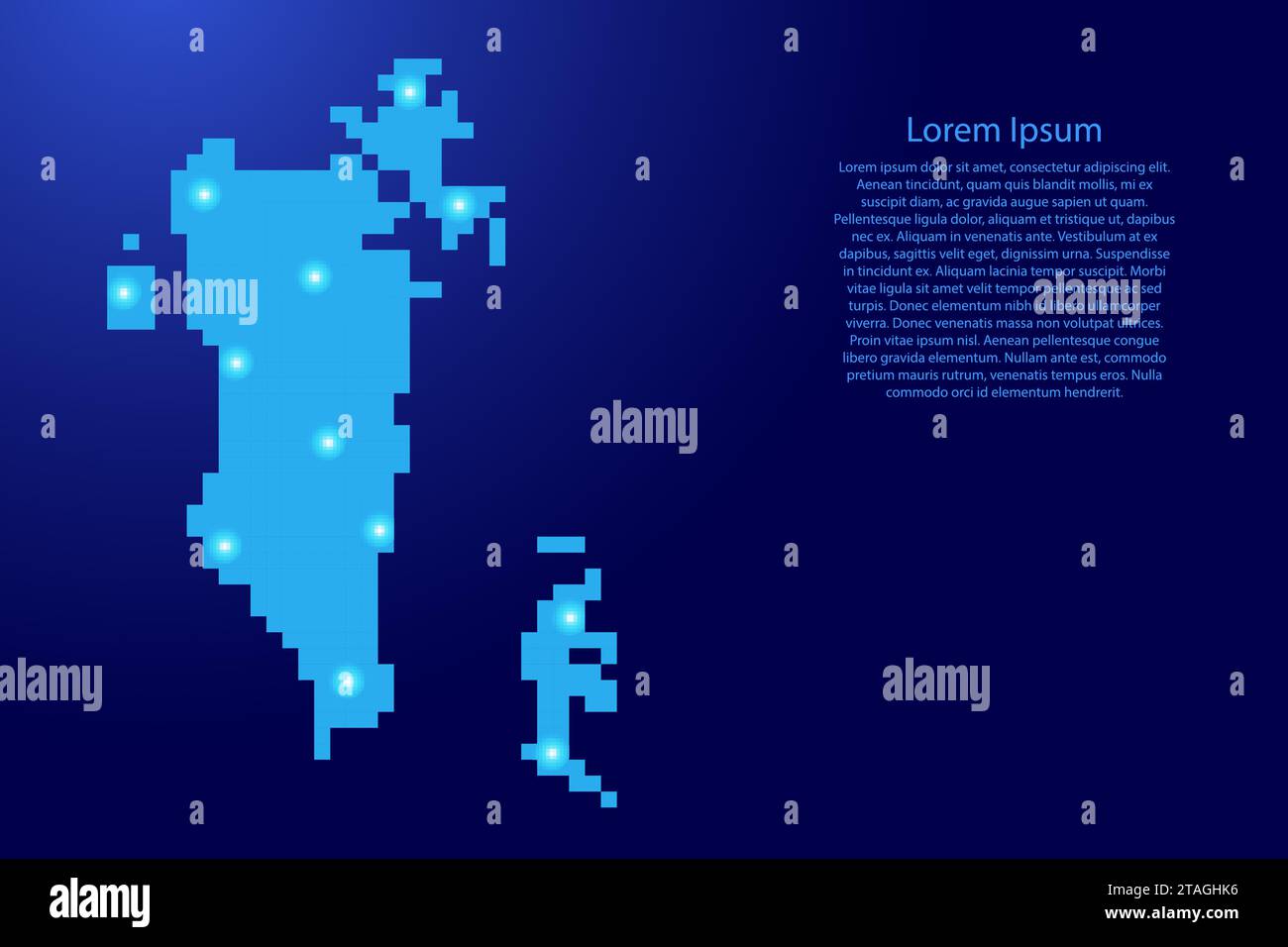 Bahrain vector outline map hi-res stock photography and images - Alamy