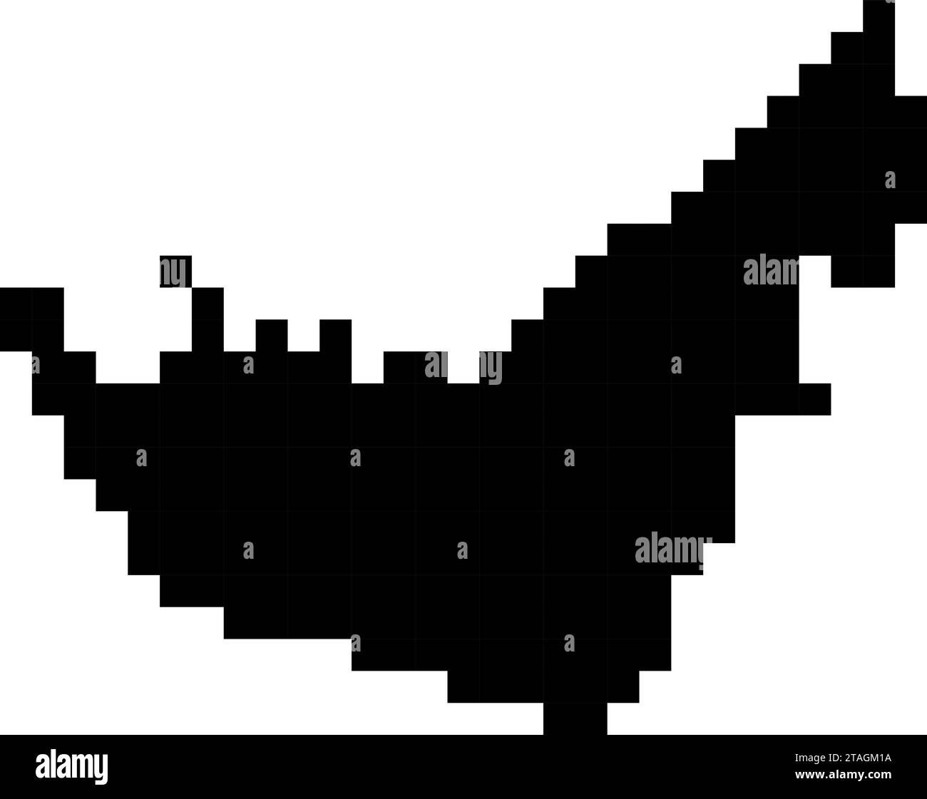 United Arab Emirates, UAE map silhouette from black square pixels. Vector illustration. Stock Vector