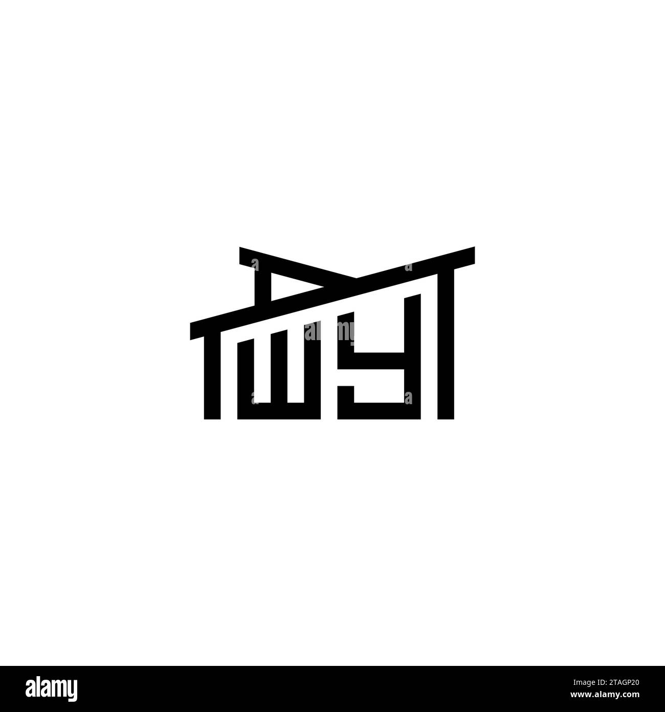 WY Initial Letter In Real Estate Logo Concept eps WY Initial Letter In 