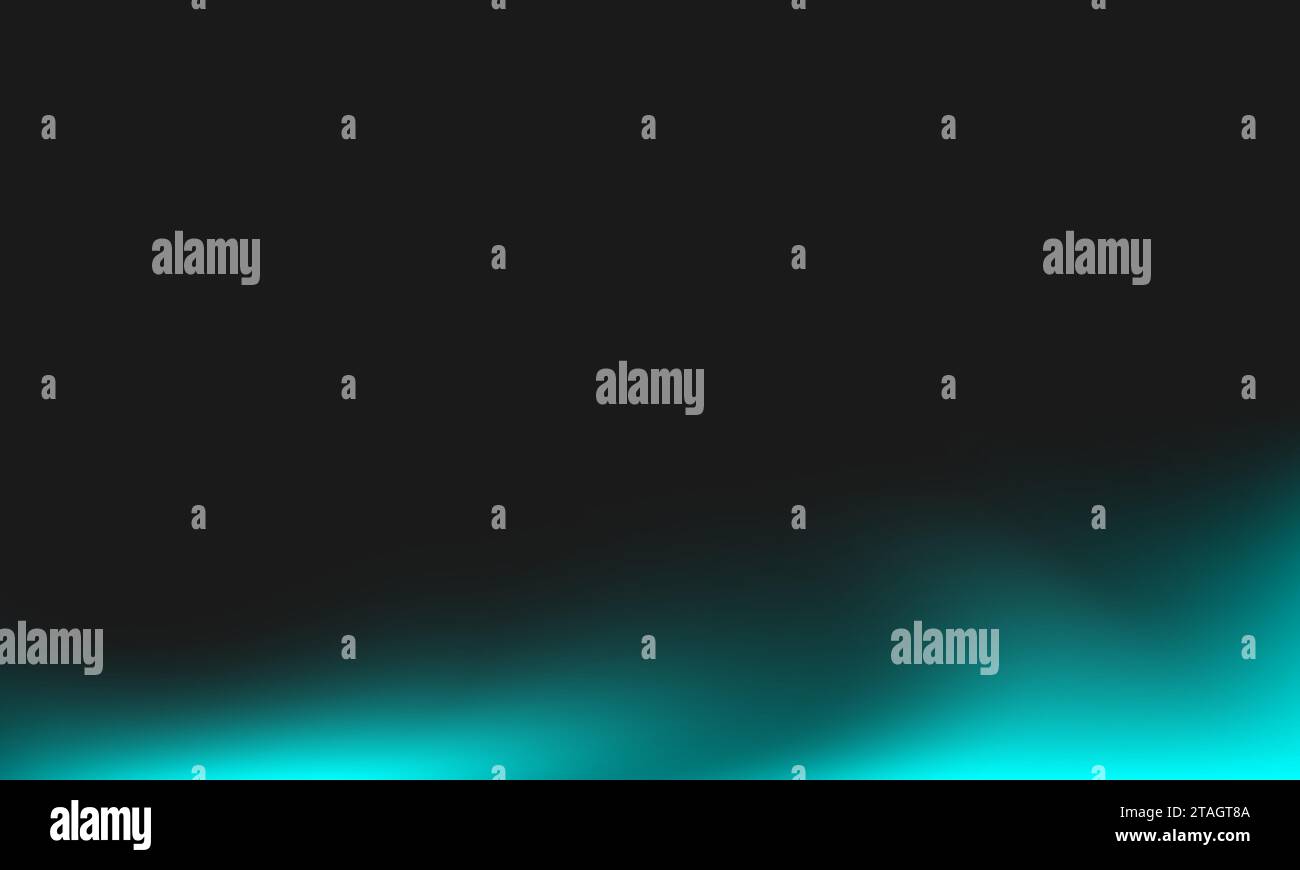 Abstract light blue gradient mesh on black background. Smooth dynamic vibrant design template. For banner, web, wallpaper, cover, brochure, poster Stock Vector