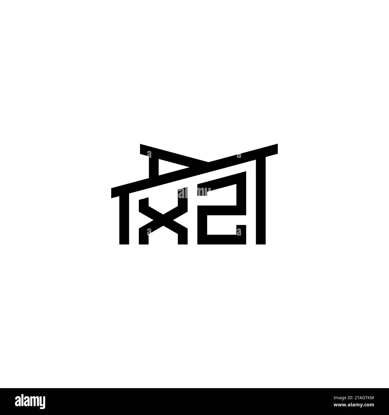 XZ Initial Letter In Real Estate Logo Concept eps XZ Initial Letter In 